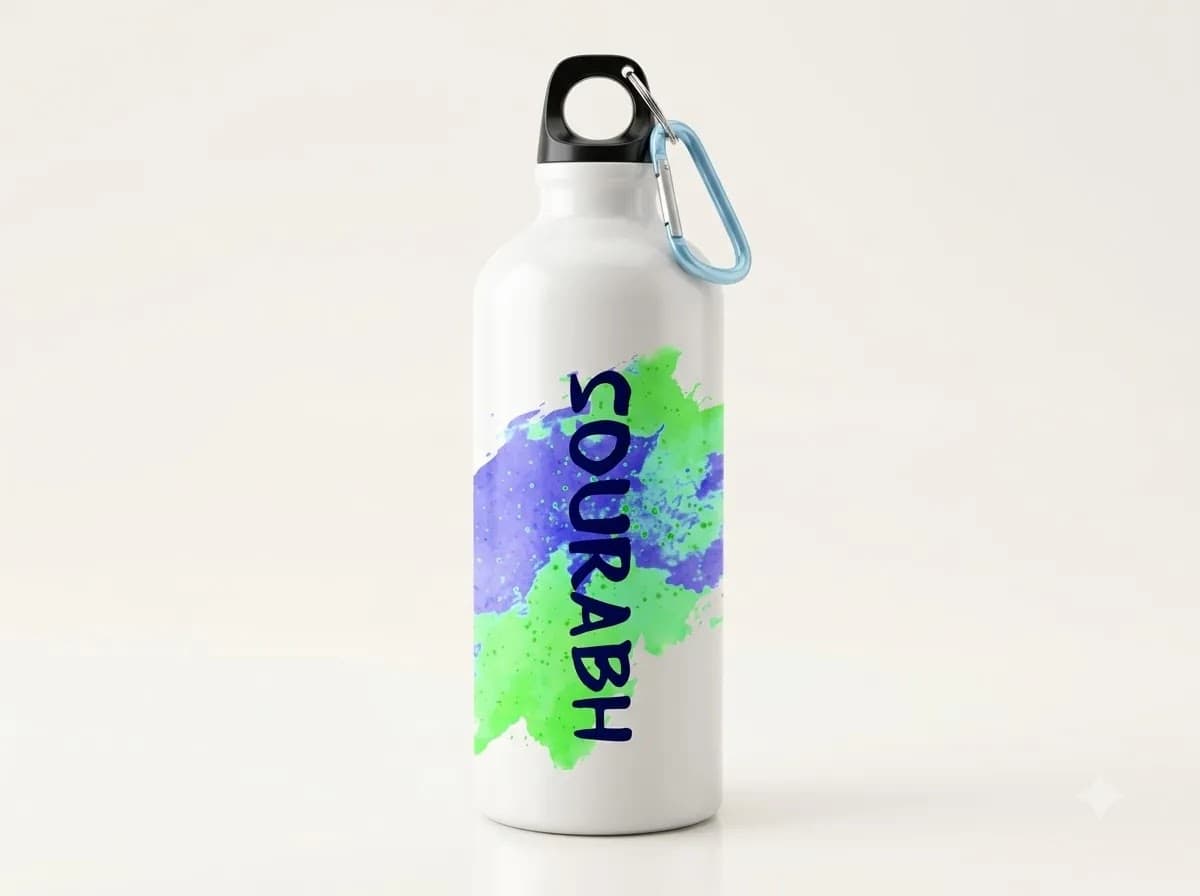 Customized 750ml water bottle with personalized design